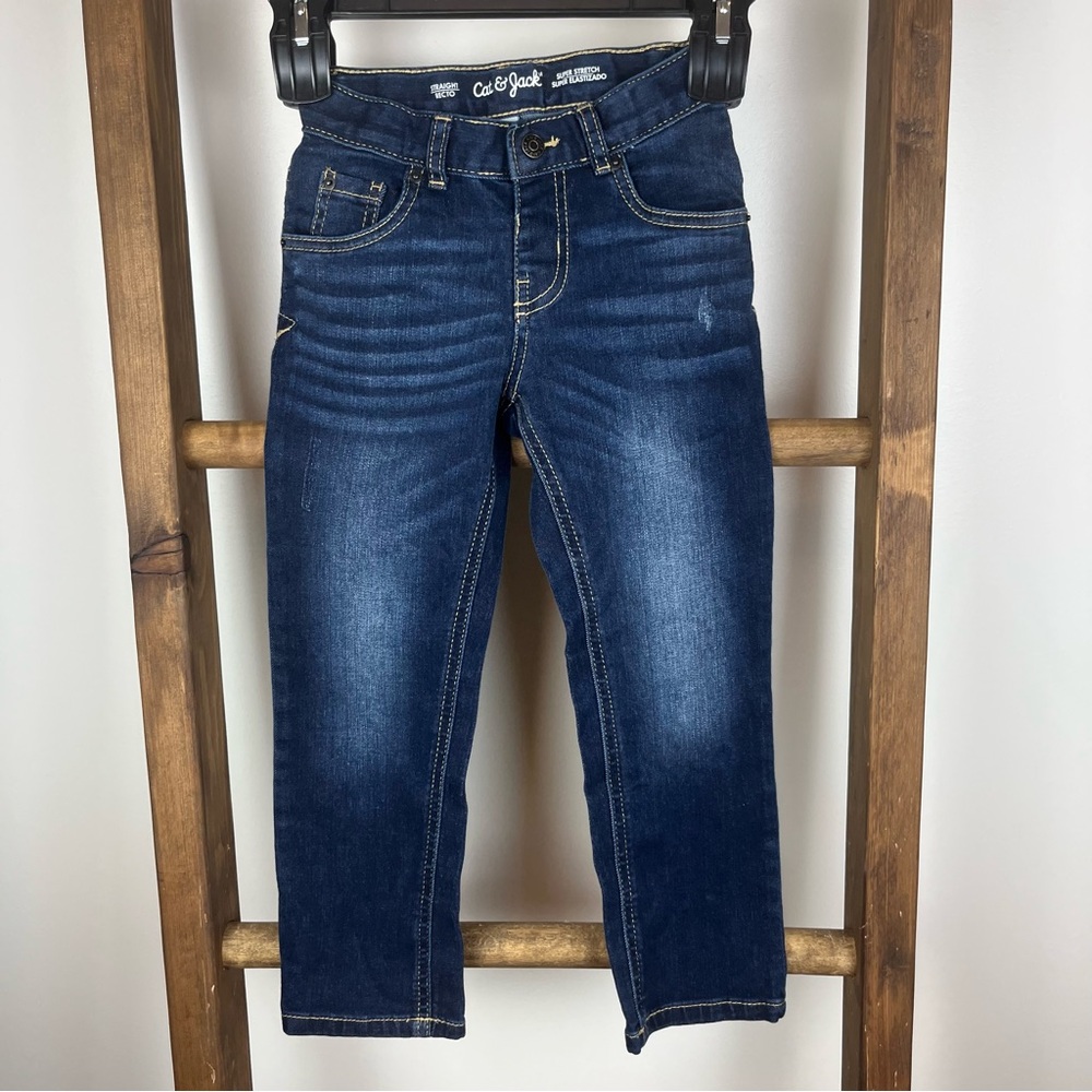 2 Pairs of Boys 5T Cat & Jack Jeans and 1 pair of of Old Navyy sweatpants